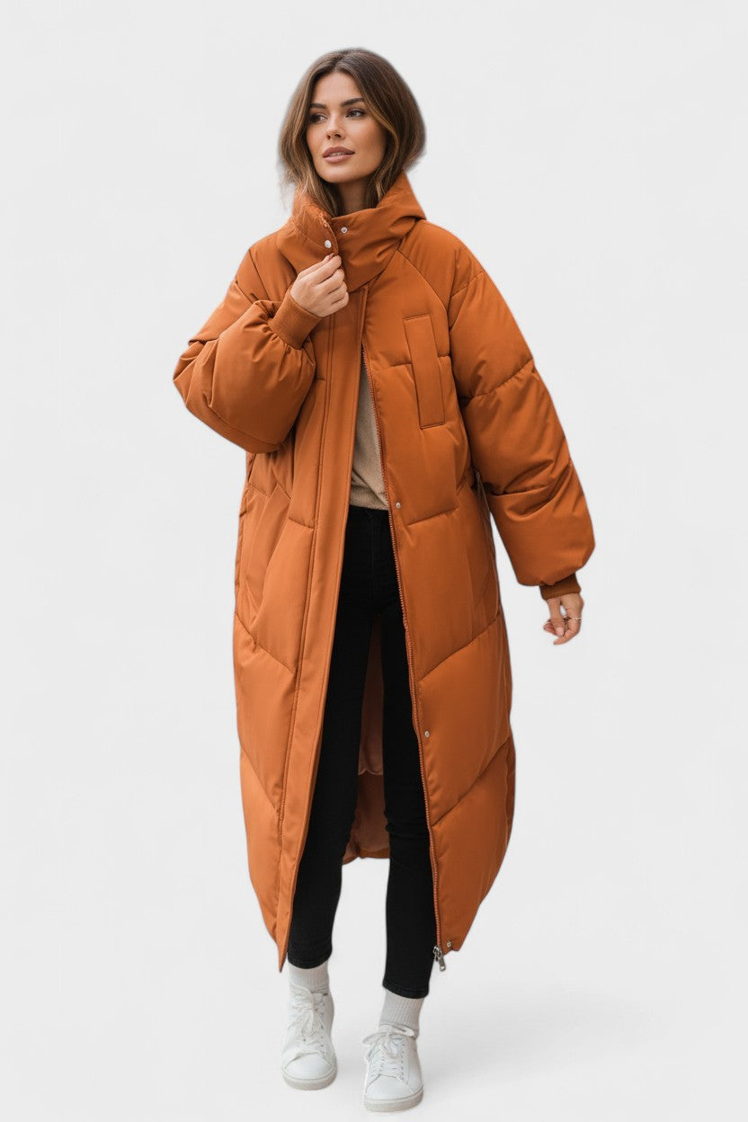 Women’s Hooded Longline Puffer Coat
