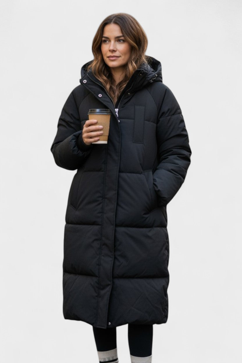 Women’s Hooded Longline Puffer Coat