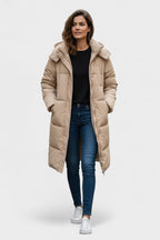 Women’s Hooded Longline Puffer Coat