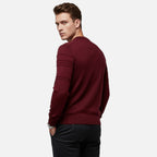 Men's Textured Crew Neck Sweater