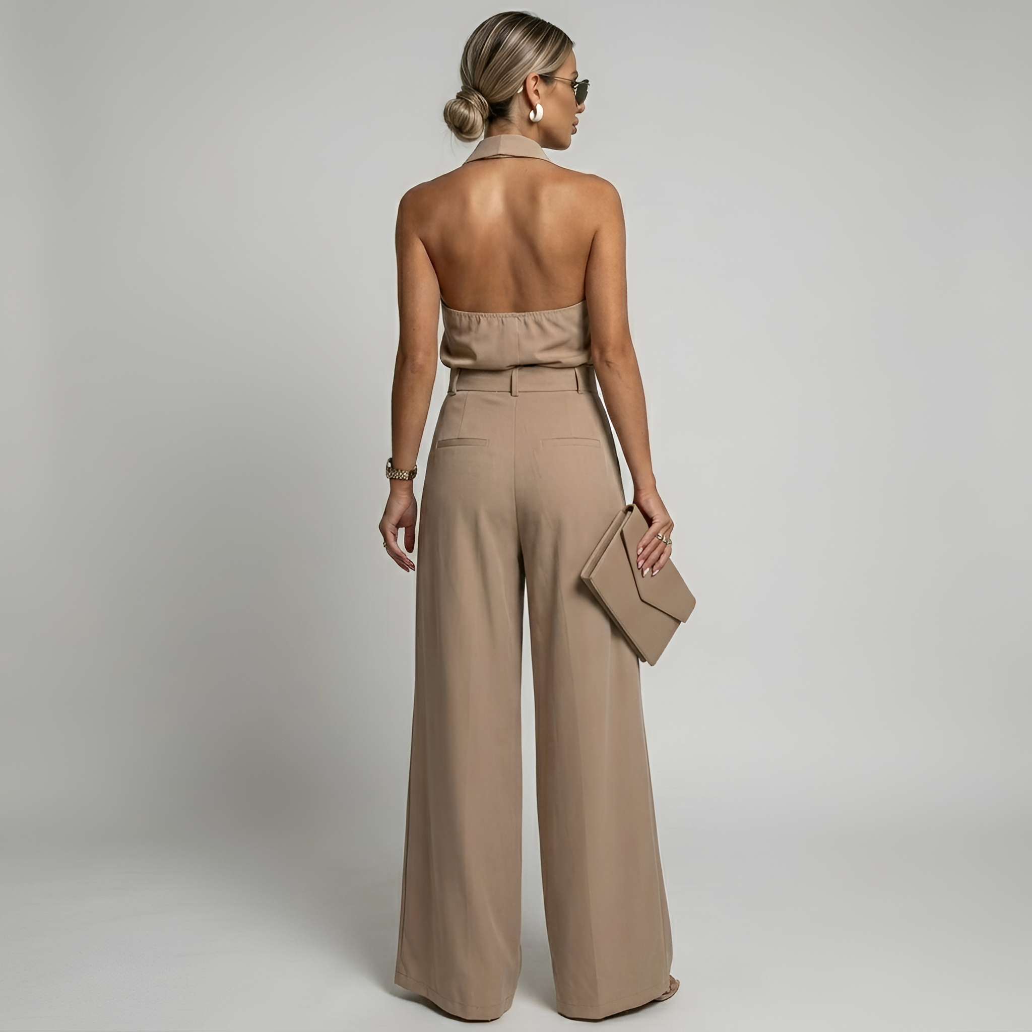 Women’s Halter Neck Wide Leg Jumpsuit