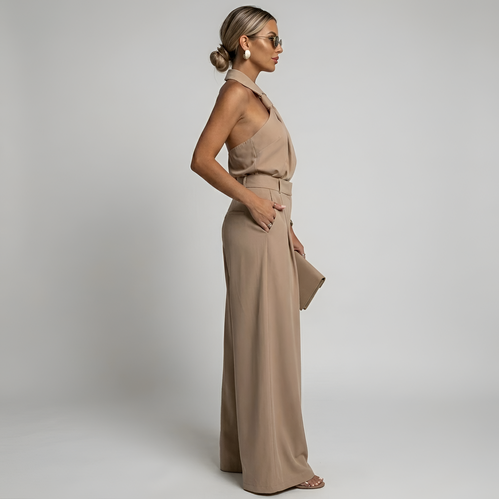Women’s Halter Neck Wide Leg Jumpsuit