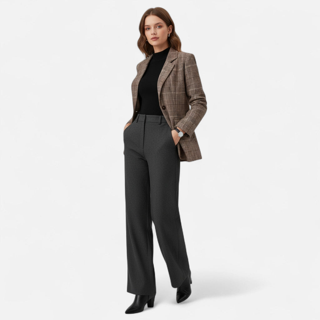 Women's Tailored Plaid Blazer