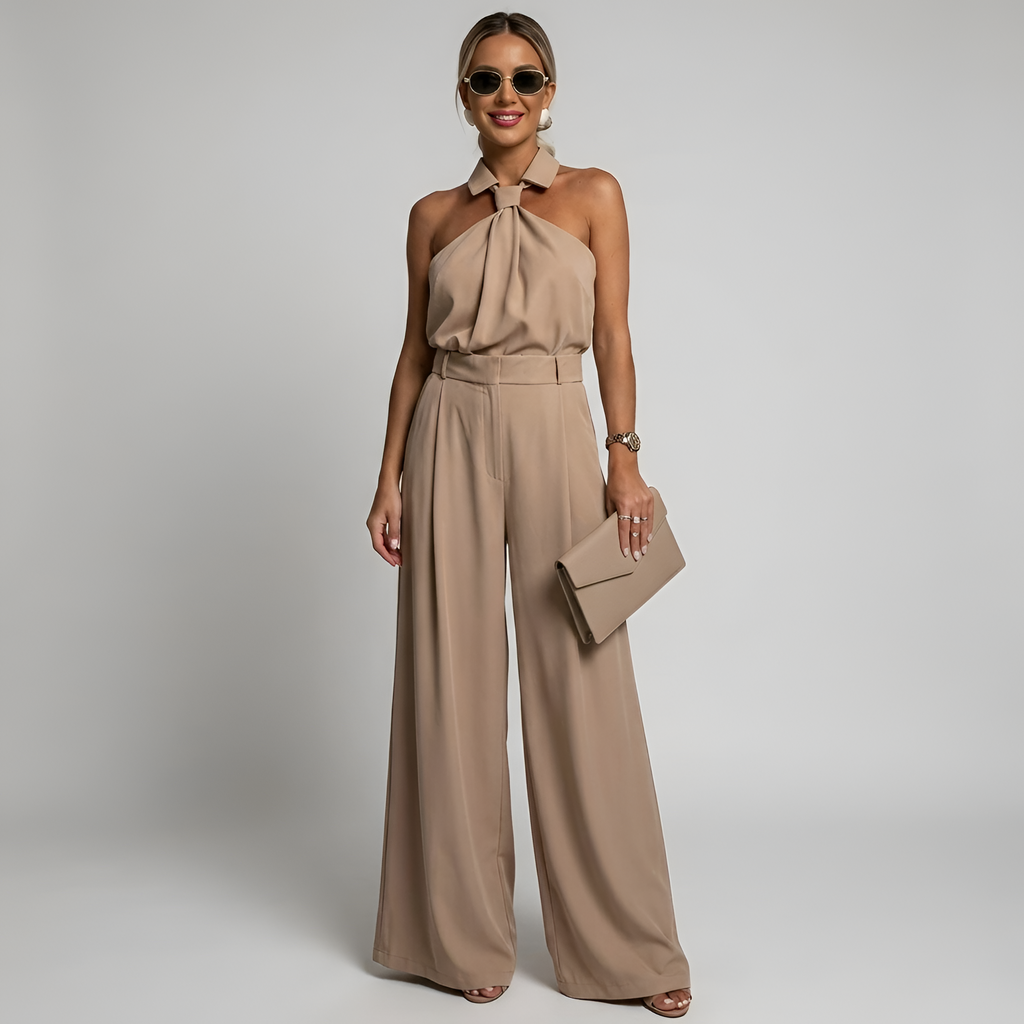 Women’s Halter Neck Wide Leg Jumpsuit