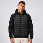 Men's Hooded Quilted Zip-Up Jacket