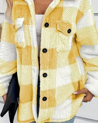 Women’s Textured Plaid Shirt Jacket
