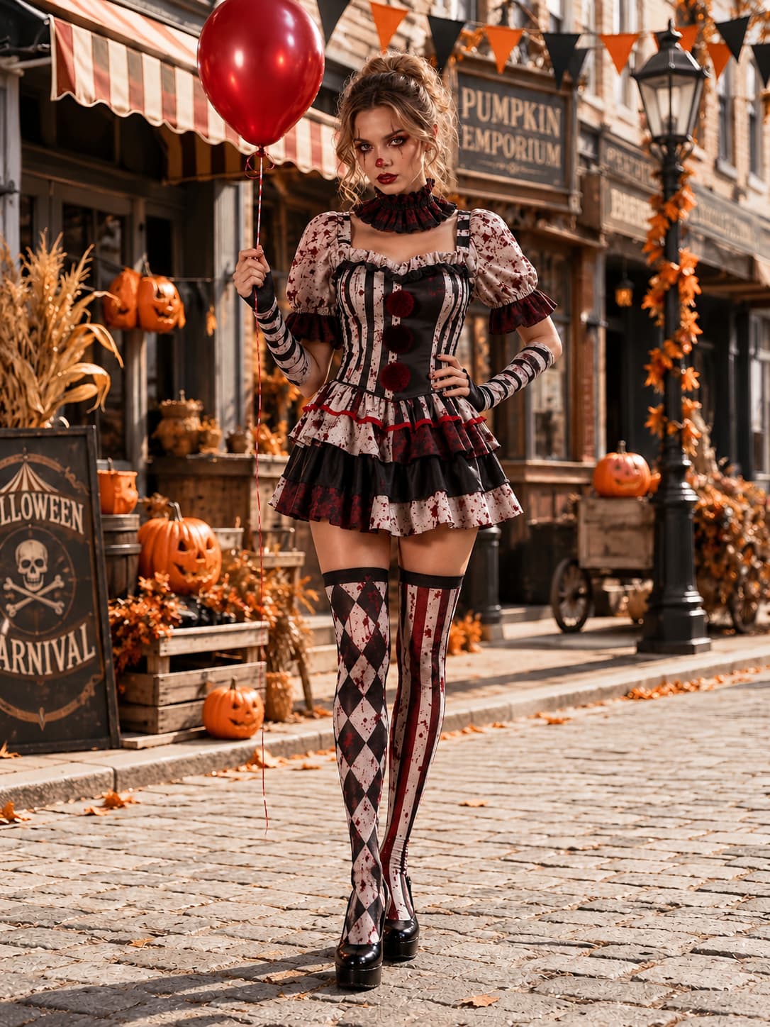 Women’s Halloween Horror Clown Costume