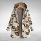Women’s Floral Print Hooded Longline Jacket
