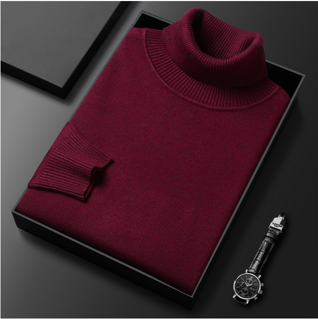 Men's Turtleneck Knit Sweater