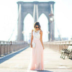 Women's Lace Bodice Maxi Dress