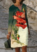 Women’s Floral Short Sleeve Shift Dress