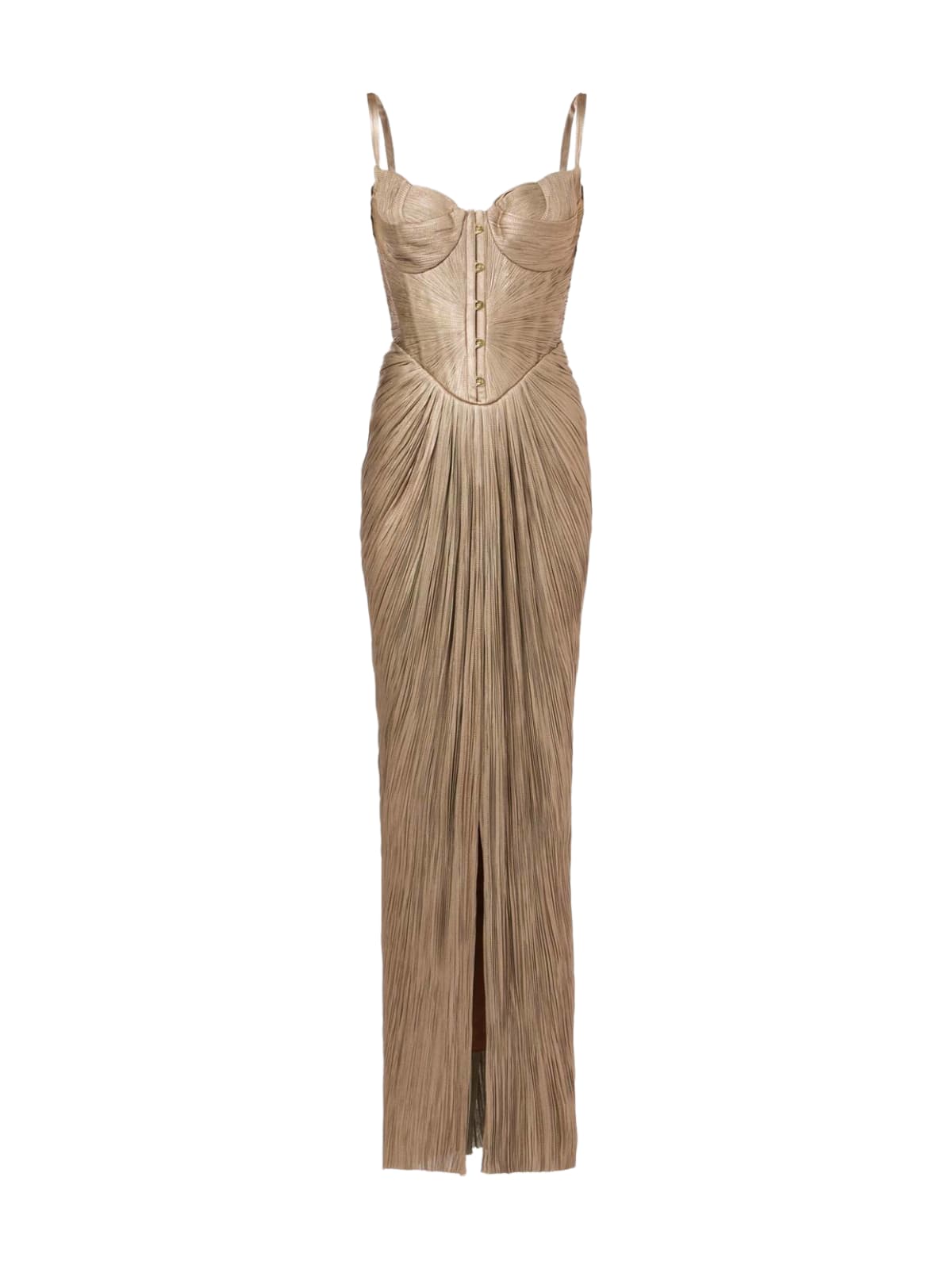 Women’s Pleated Bustier Maxi Dress