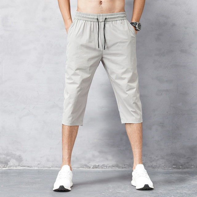 Men's Drawstring Cropped Pants