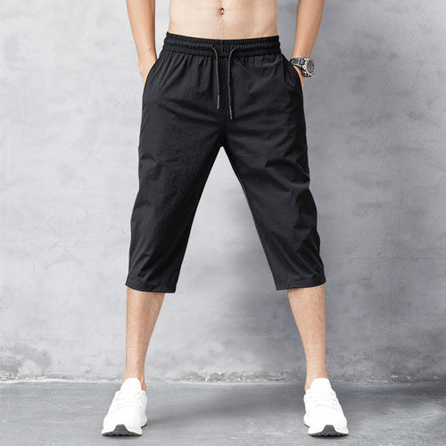 Men's Drawstring Cropped Pants