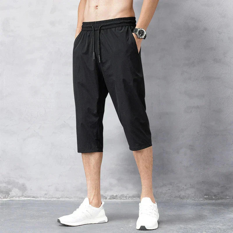 Men's Drawstring Cropped Pants