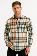 Men’s Plaid Long Sleeve Overshirt