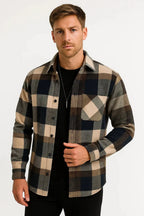 Men’s Plaid Long Sleeve Overshirt
