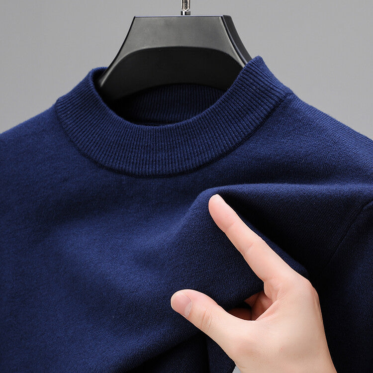 Men's Mock Neck Knit Sweater