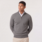 Men’s Quarter-Zip Knit Sweater with Stand Collar