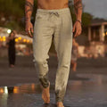 Men's Casual Linen Jogger Pants