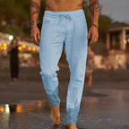 Men's Casual Linen Jogger Pants
