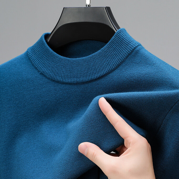 Men's Mock Neck Knit Sweater