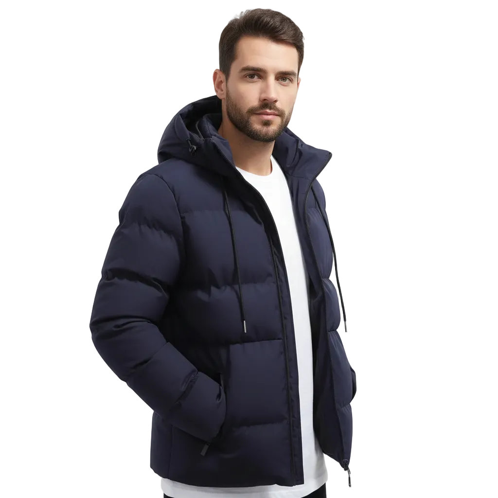 Men’s Hooded Puffer Winter Jacket