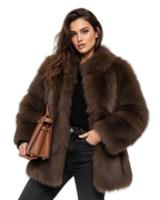 Women’s Short Faux-Fur-Style Jacket