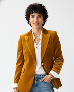 Women’s Single-Button Blazer with Peak Lapels