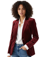 Women’s Single-Button Blazer with Peak Lapels
