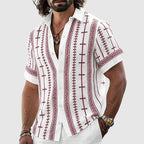 Men’s Geometric Pattern Short-Sleeve Shirt