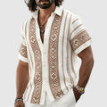 Men’s Geometric Pattern Short-Sleeve Shirt