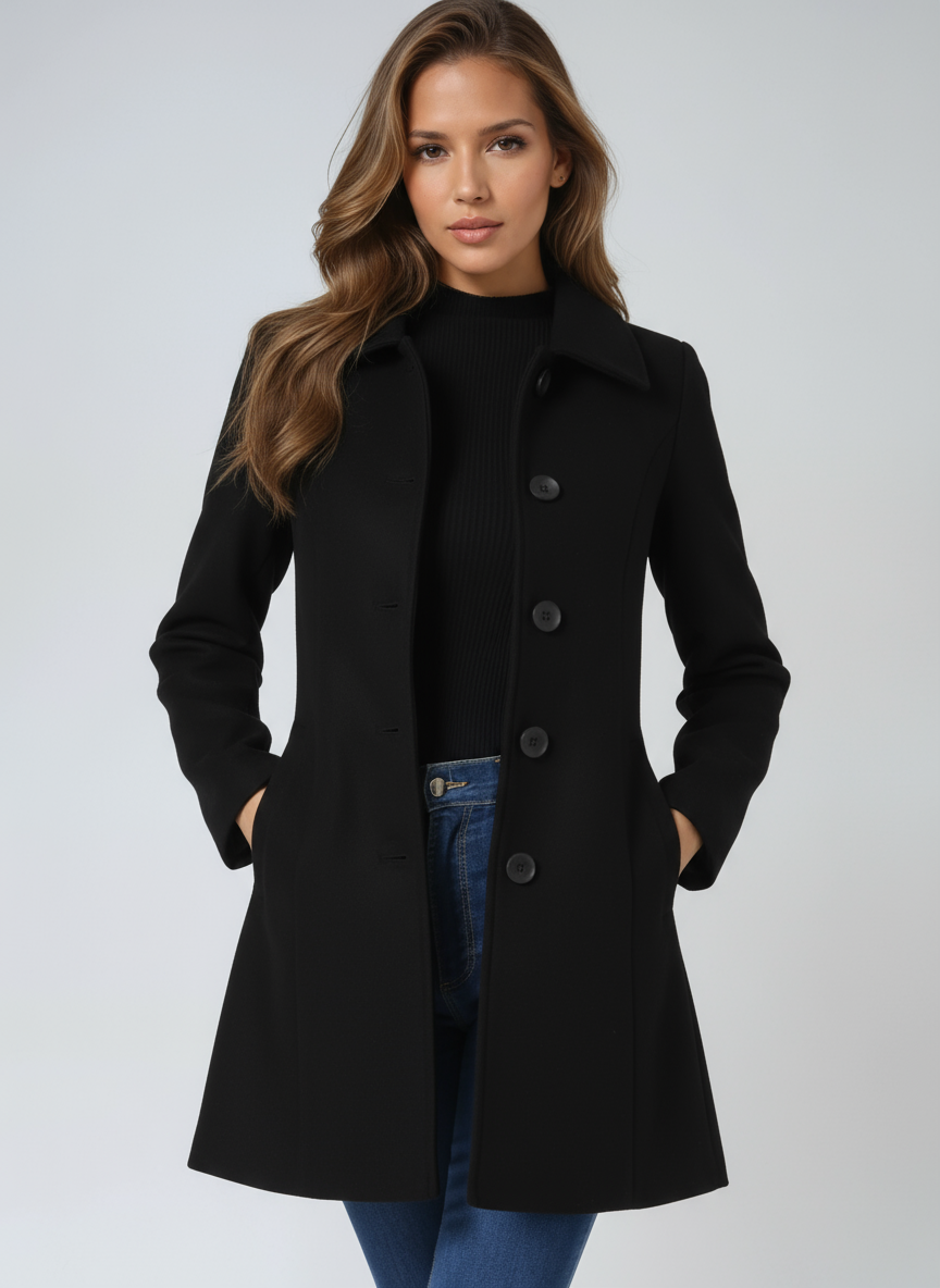 Women’s Single-Breasted Long Coat