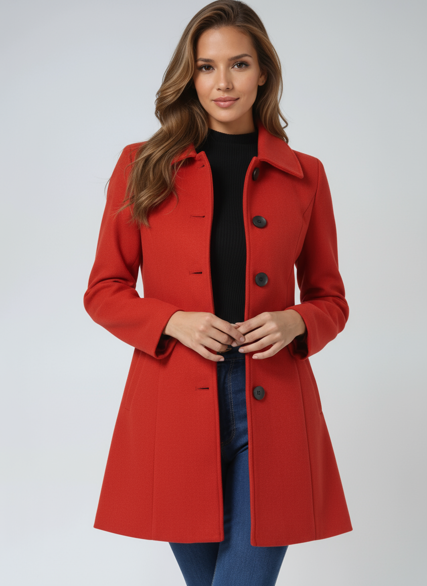 Women’s Single-Breasted Long Coat
