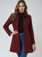 Women’s Single-Breasted Long Coat