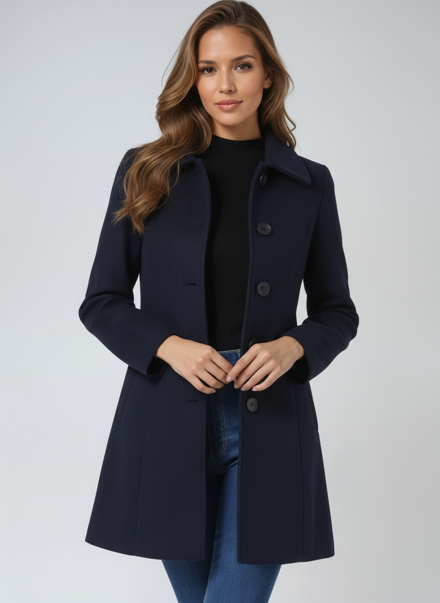 Women’s Single-Breasted Long Coat