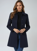 Women’s Single-Breasted Long Coat