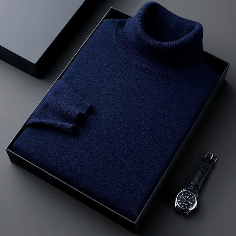 Men’s Turtleneck Long Sleeve Knit Sweater