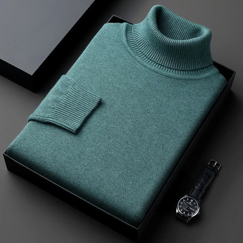 Men’s Turtleneck Long Sleeve Knit Sweater