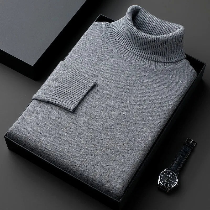 Men’s Turtleneck Long Sleeve Knit Sweater
