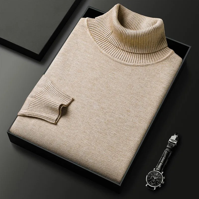 Men’s Turtleneck Long Sleeve Knit Sweater