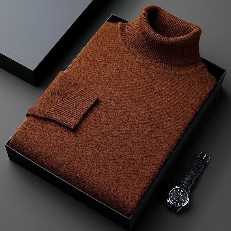 Men’s Turtleneck Long Sleeve Knit Sweater