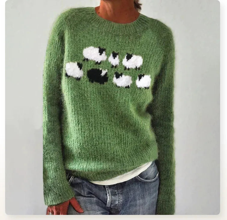Women's Fair Isle Crew-Neck Knit Sweater