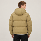 Women's Hooded Puffer Jacket with Zip Front