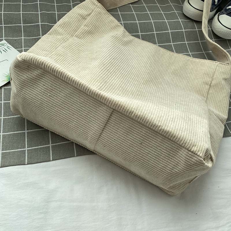 Women’s Large Capacity Corduroy Shoulder Bag