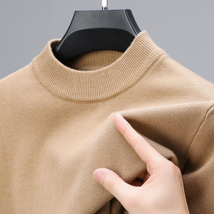 Men's Mock Neck Knit Sweater