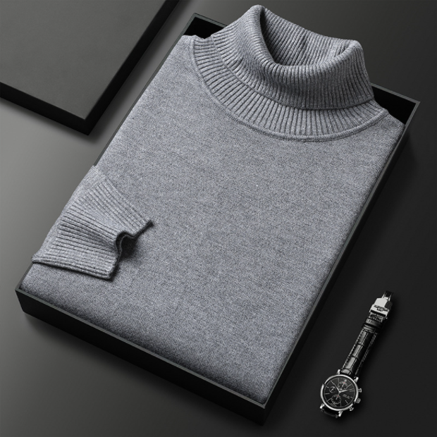 Men's Turtleneck Knit Sweater