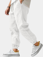Men's Linen Drawstring Jogger Pants