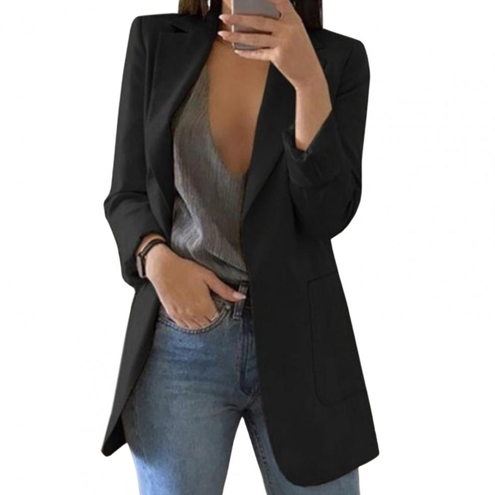 Women's Longline Open Front Blazer