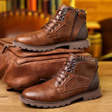 Men's Lace Up Casual Ankle Boots